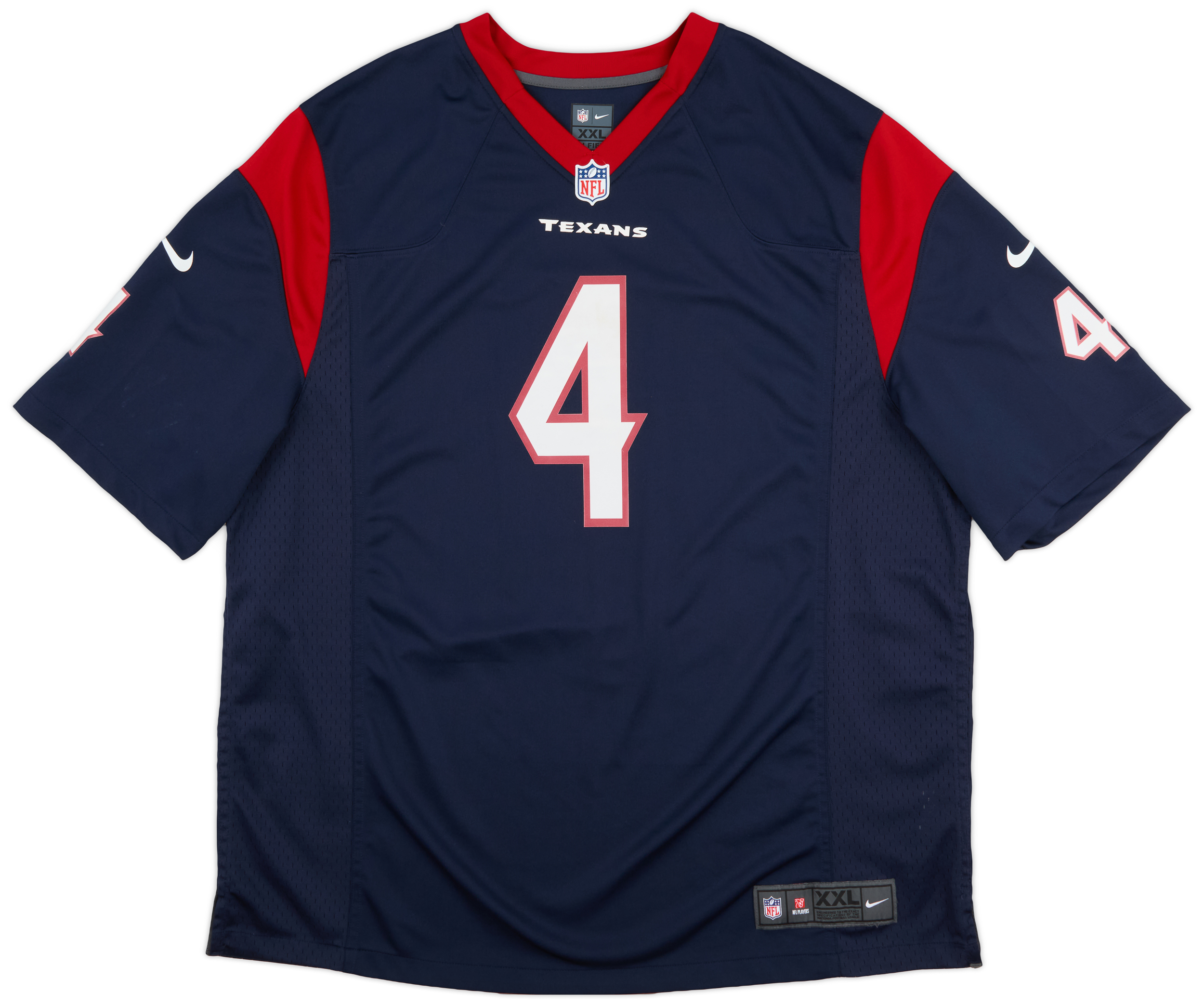 2017 Houston Texans Watson #4 Nike Game Home Jersey (Very Good) XXL