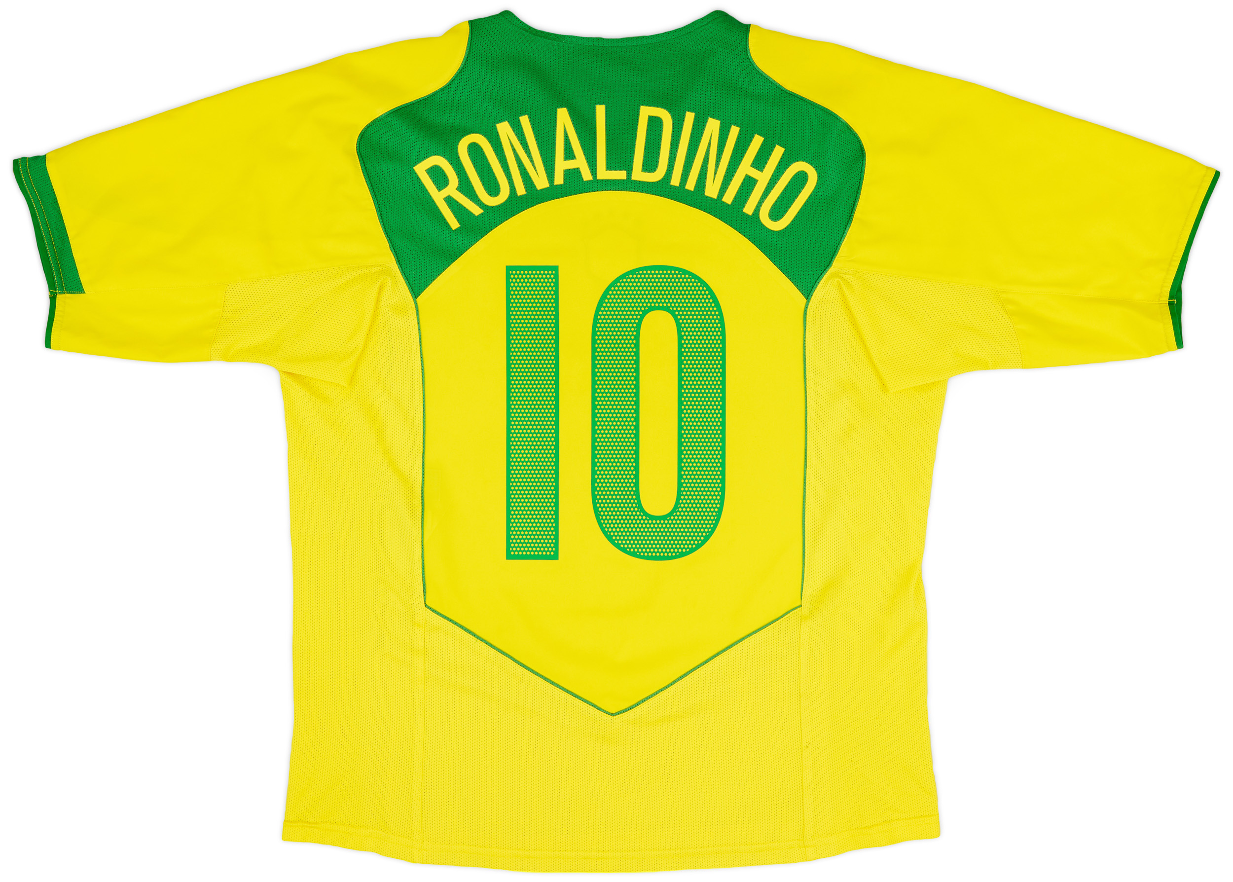 2004 06 Brazil Home Shirt Ronaldinho 10 8 10 XL