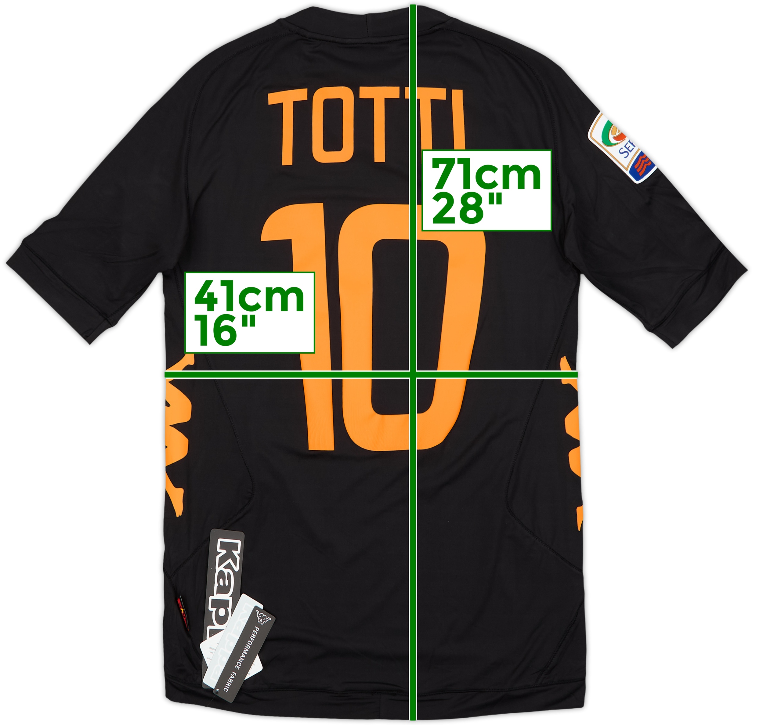 AS Roma Totti 10 シャツ Lサイズ TOTTI #10 MEN'S AS ROMA LONG SLEEVE SOCCER FOOTBALL SHIRT