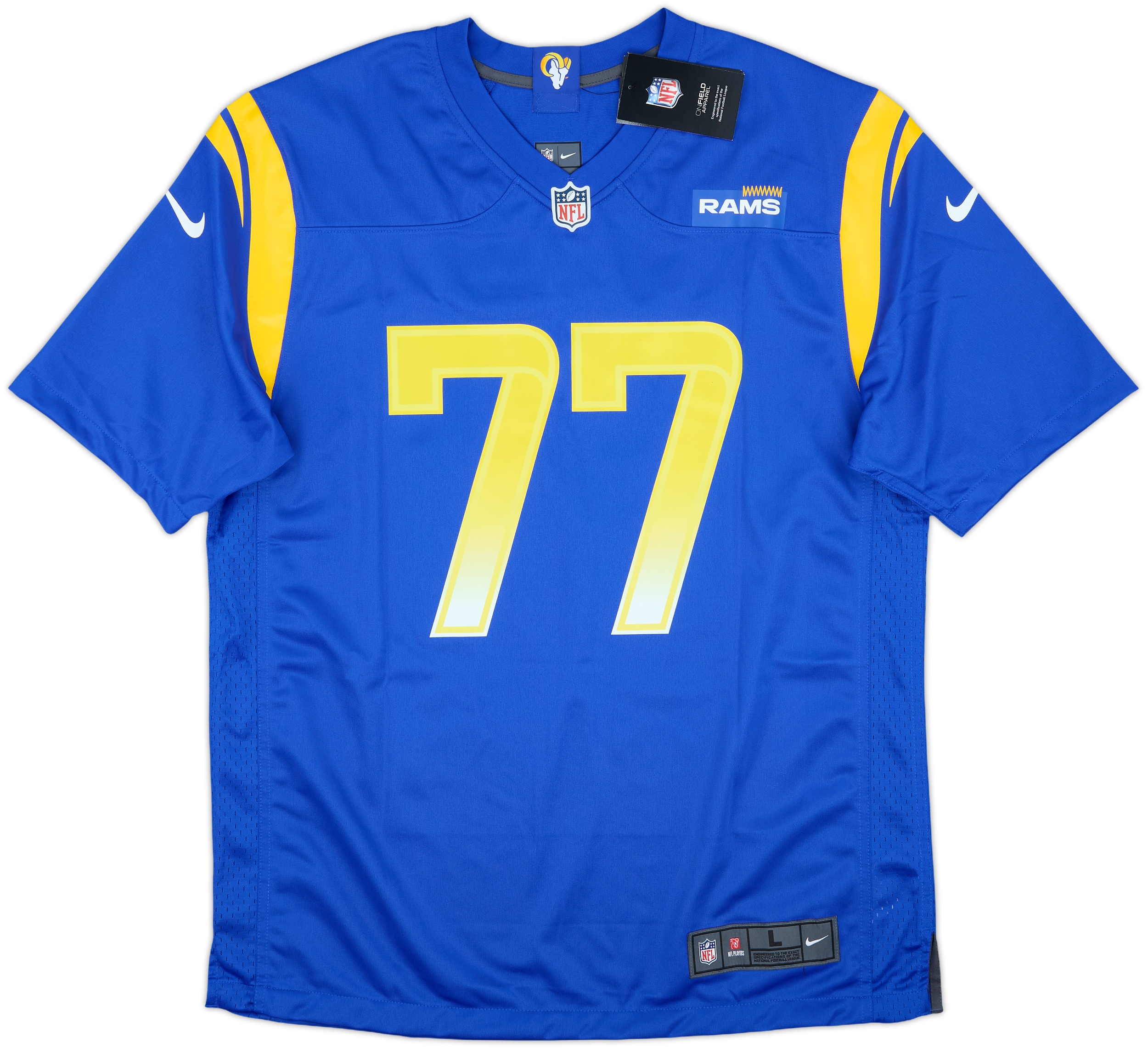 2020-21 LA Rams Whitworth #77 Nike Game Home Jersey (L)