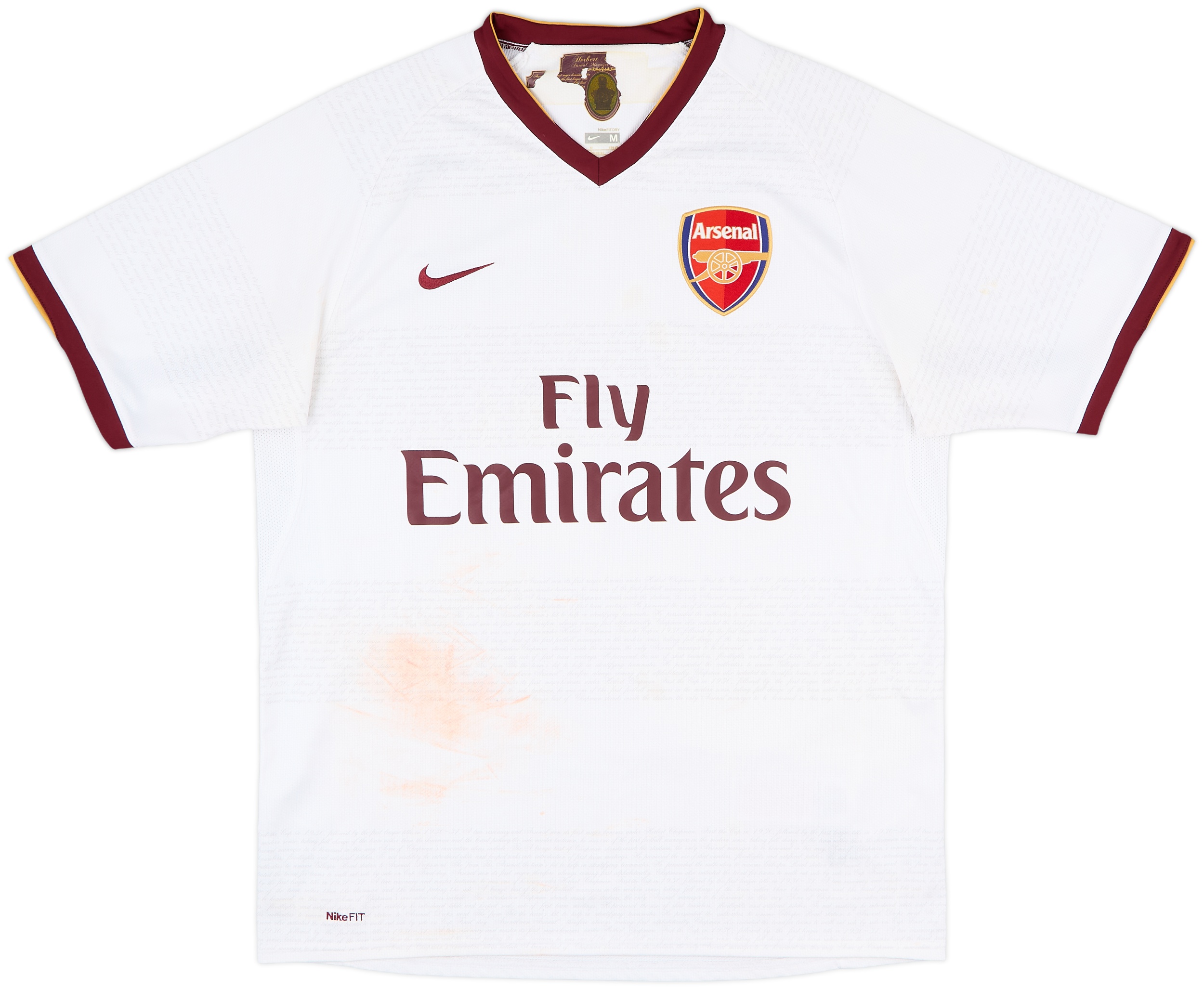 超希少 ARSENAL アーセナル NIKE サッカー07/08 アウェイ Ｍ 2007-08 Arsenal Away Shirt - 5/10 - (M)