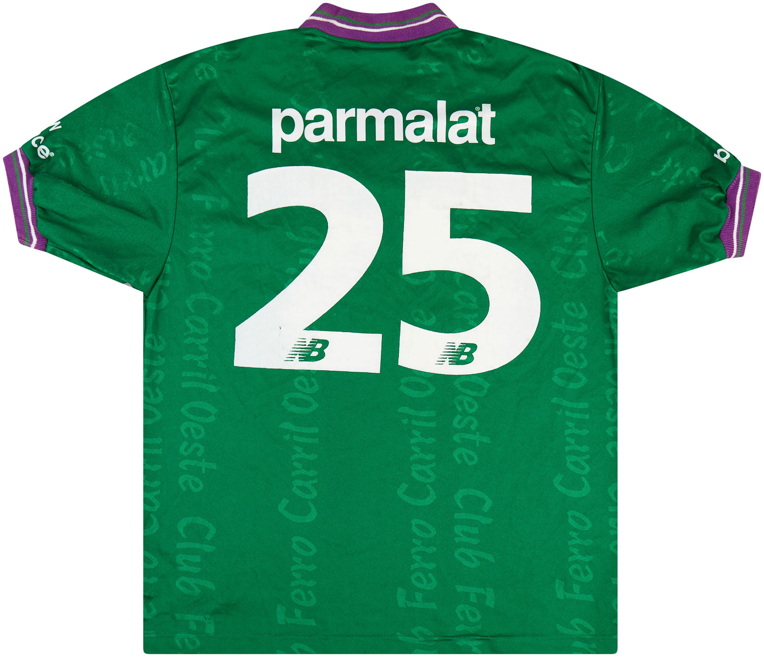 Ferro Carril Oeste Home football shirt 1999 - 2000. Sponsored by Parmalat