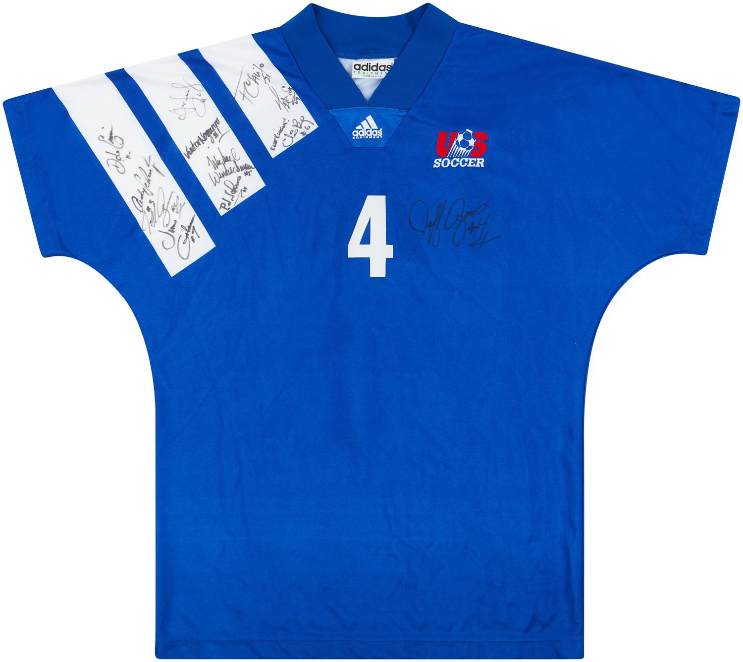 1992-94 USA Match Issue Signed Away Shirt Agoos #4