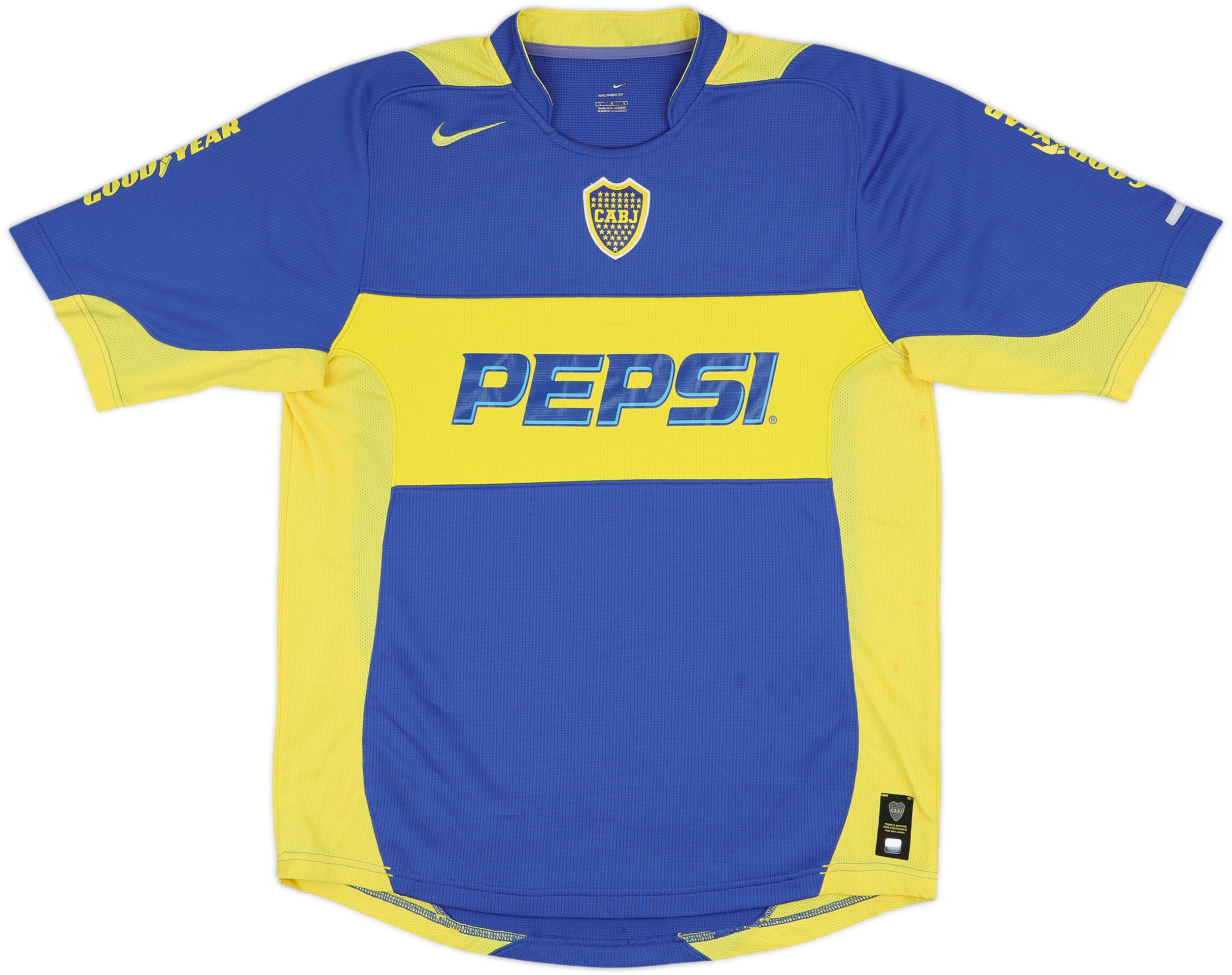 2004-05 Boca Juniors Home Shirt Carlitos #10 - 7/10 - (M)