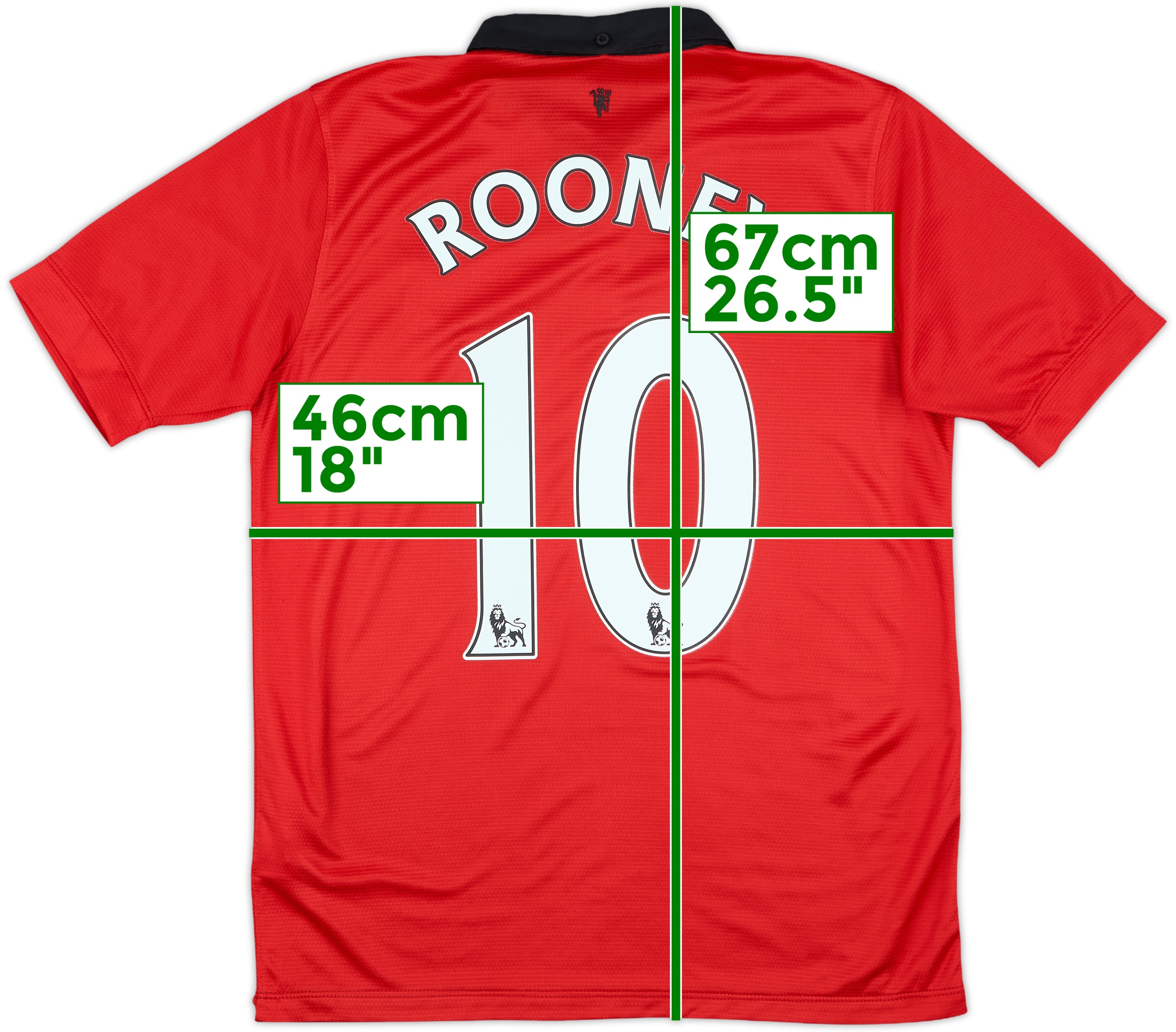 2013-14 Manchester United Home Shirt Rooney #10 - 8/10 - (XL