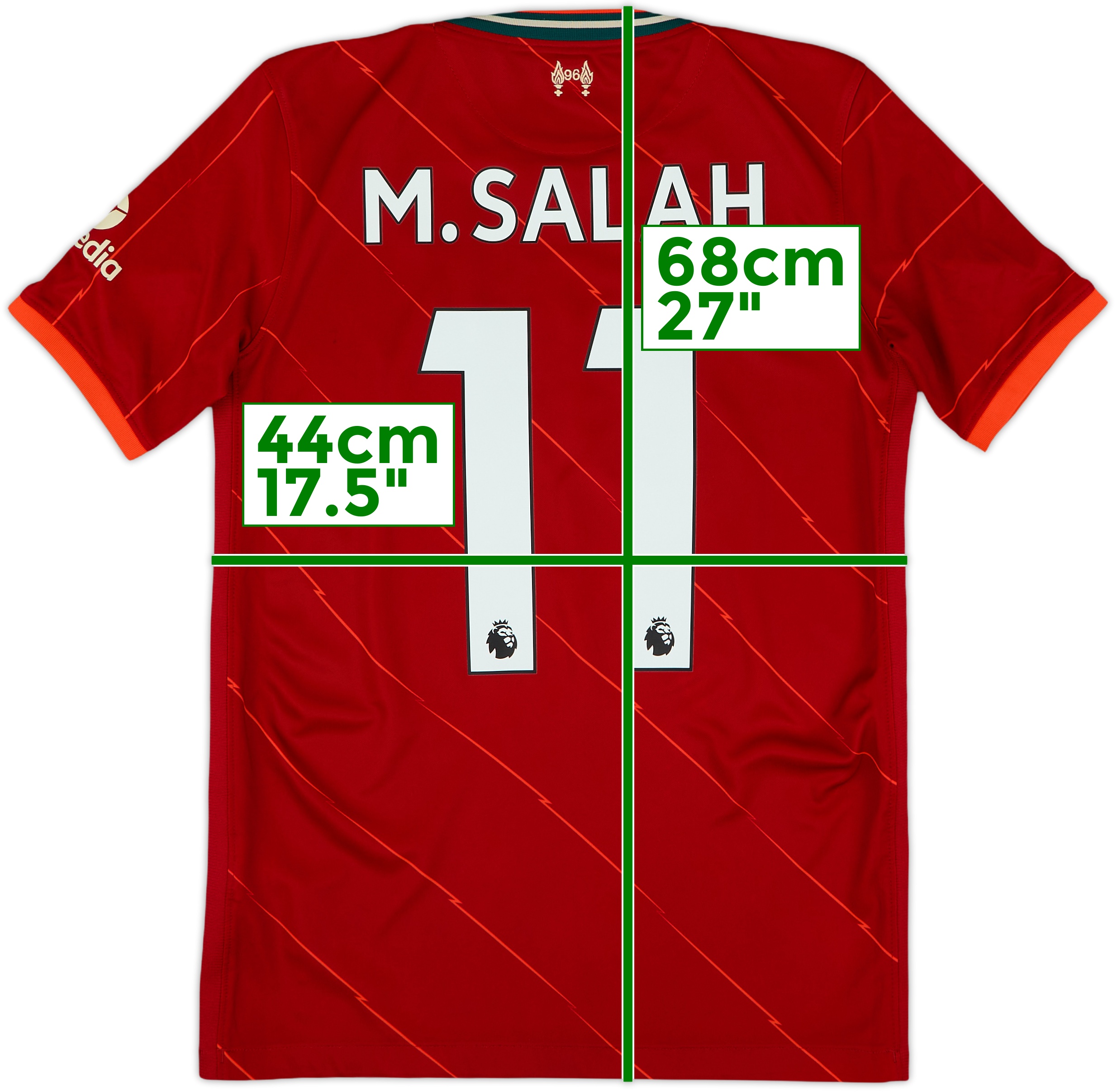 プレミアリーグ リバプール M.Salah 11番Mサイズ 2021-22 Liverpool Home Shirt M.Salah #11 - 9/10 - (M)