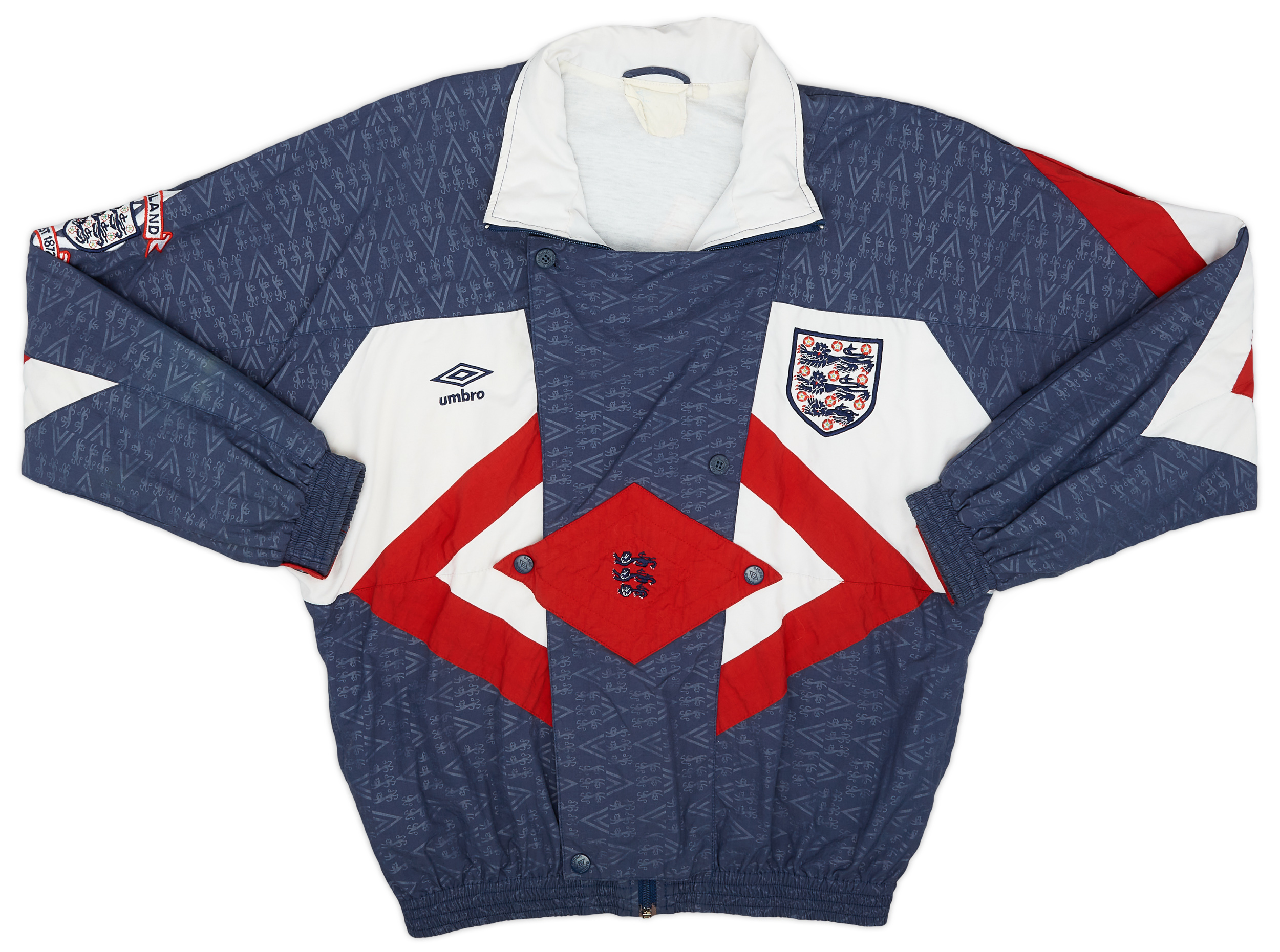 1997/98/99 England  L/S Mサイズ 1997/98/99 Umbro England Away L/S #8】