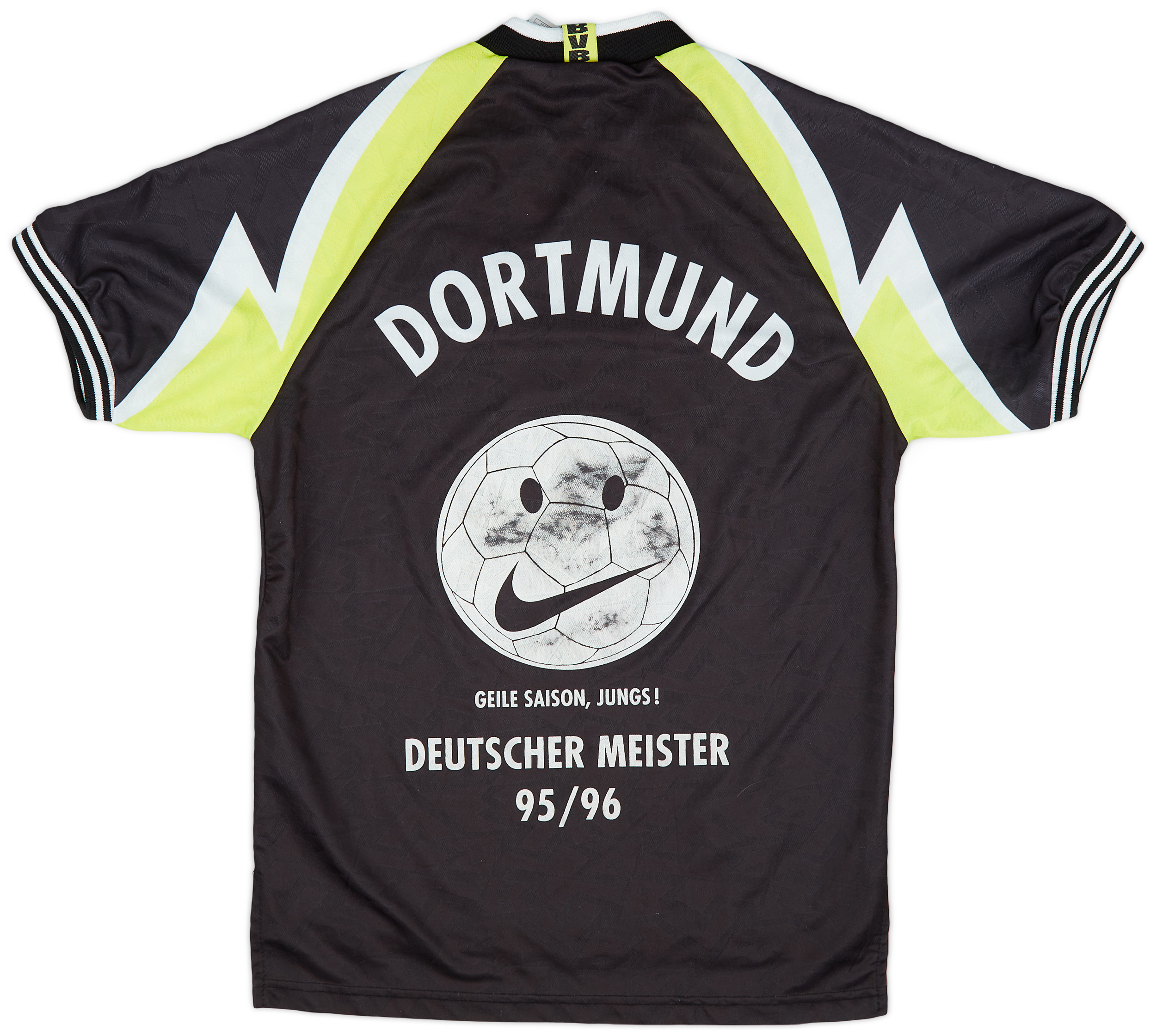 1995 96 Borussia Deutscher Meister Dortmund Away Shirt 6 10 XS