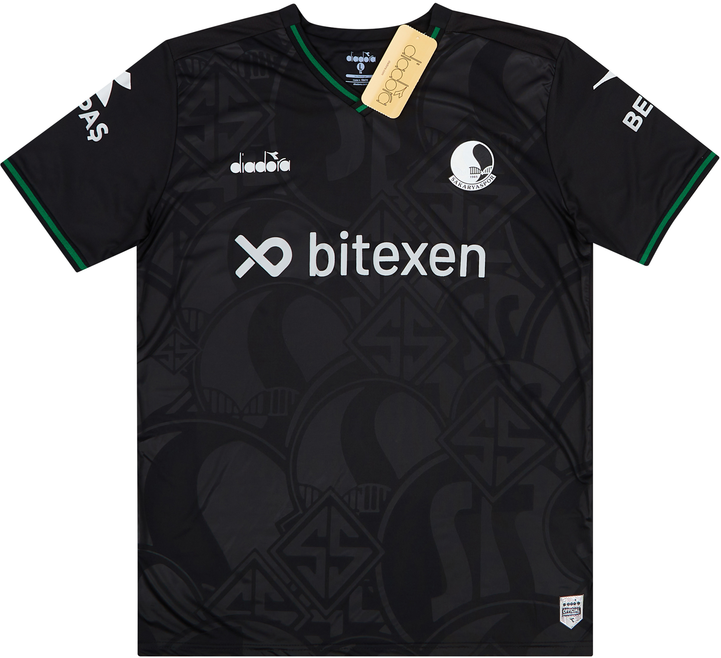 Maillot Vintage Sakaryaspor N°15 Lotto Manches Longues - Vert - Taille L
