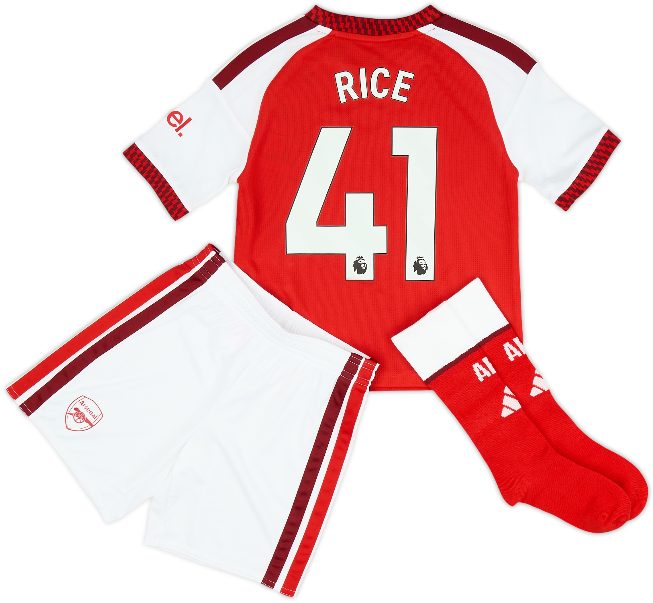 2026-27 Arsenal Home Full Kit Rice #41 (Little Kids)