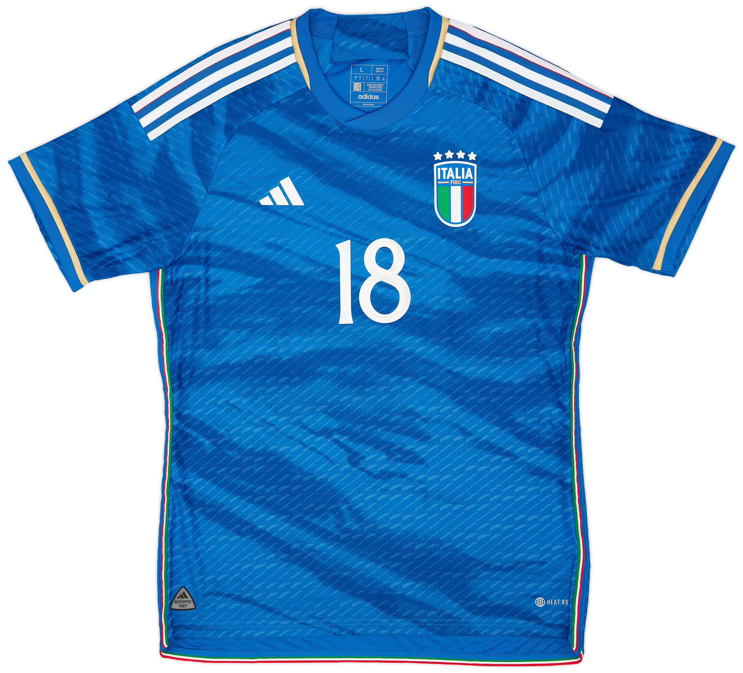 イタリア代表ジャージ BARELLA 18 M 2023-24 Italy Authentic Home Shirt Barella #18 (M)