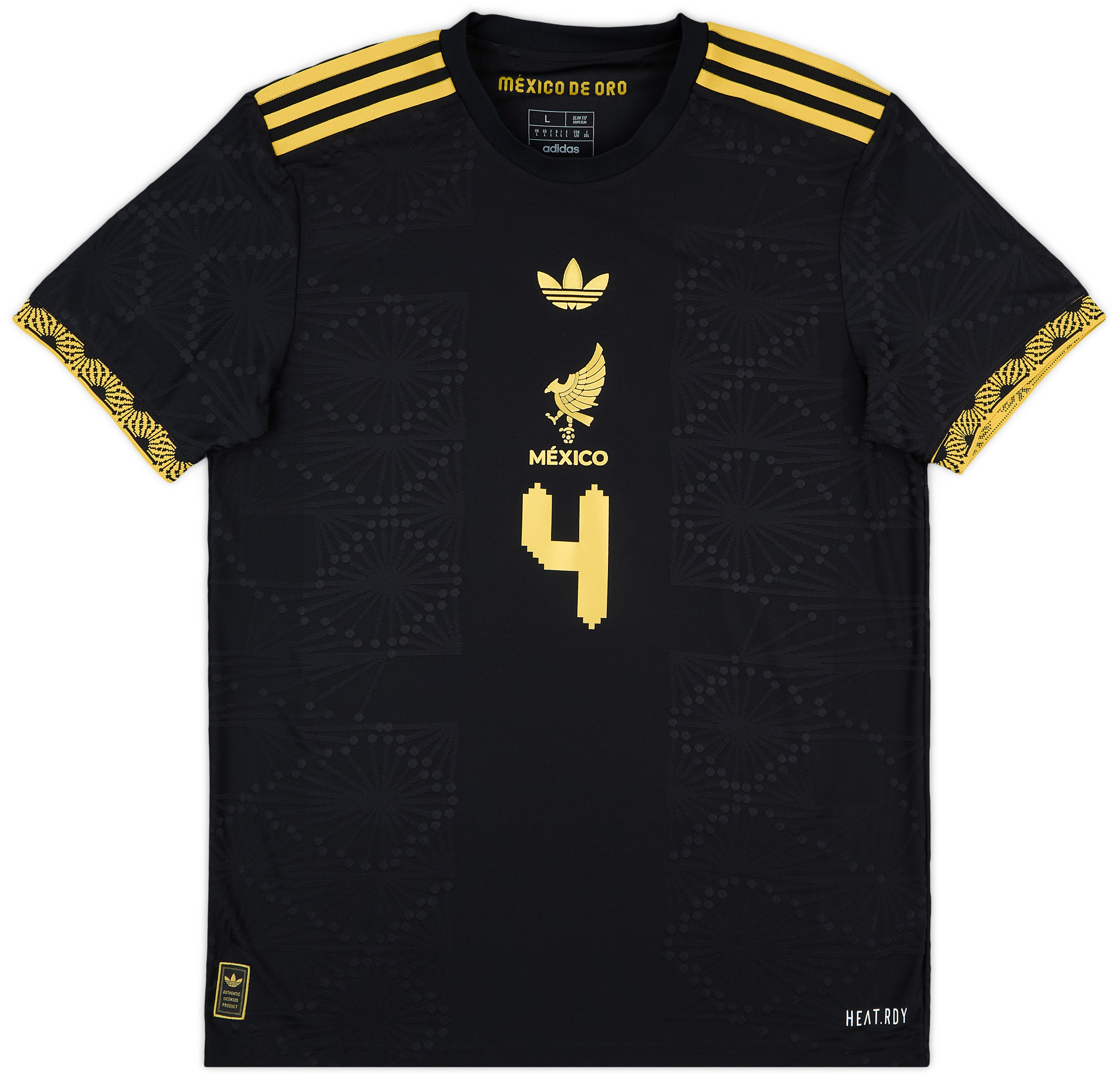 ウェア・シャツ 2025 AUTHENTIC JERSEY 2025 Mexico Authentic Gold Cup Shirt E.Alvarez #4