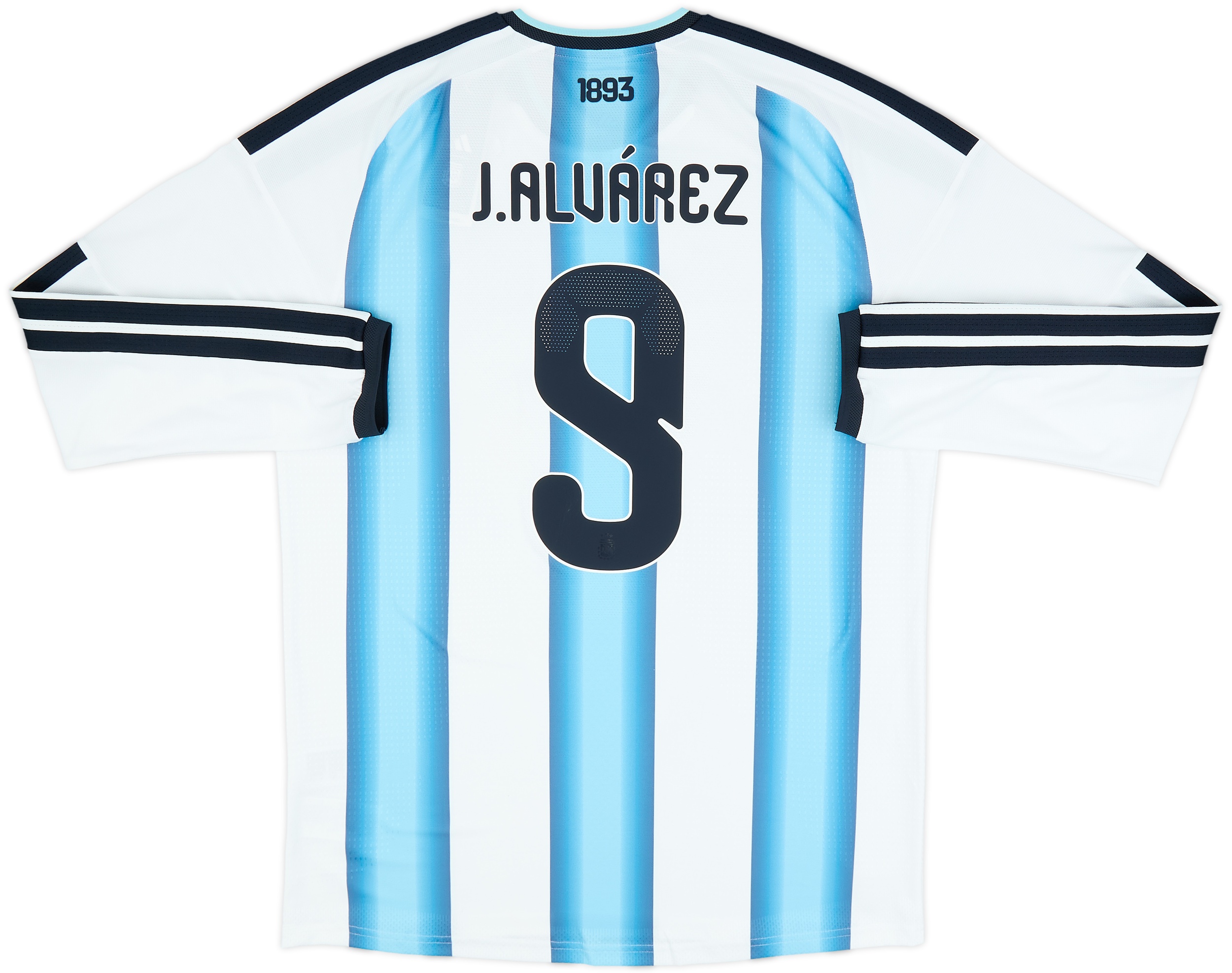 2026-27 Argentina Authentic Home L/S Shirt J.Alvarez #9