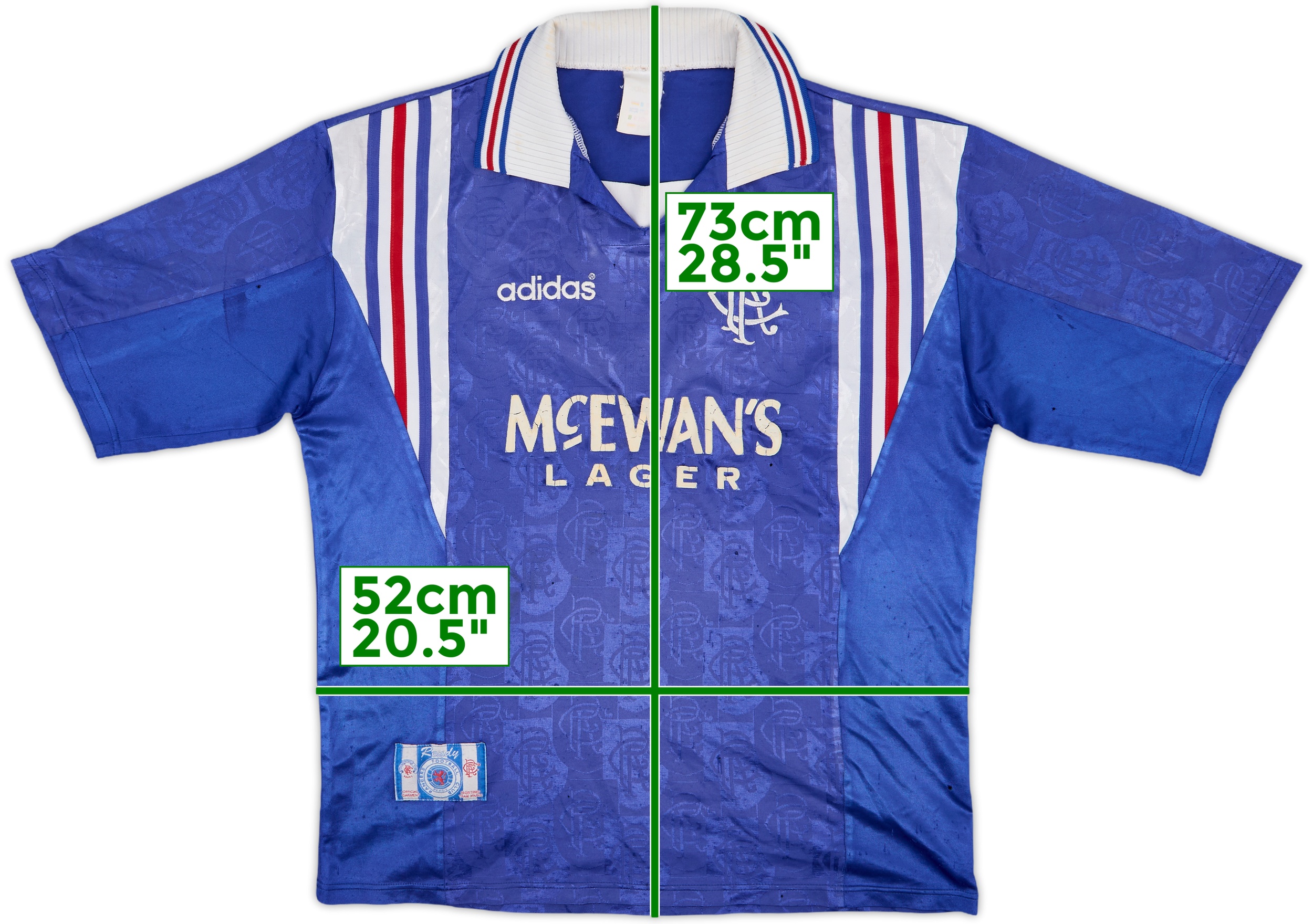 ウェア Glasgow Rangers 1996/97 Home Uniform Glasgow Rangers 1996-97 home shirt / jersey. Large mens. | eBay
