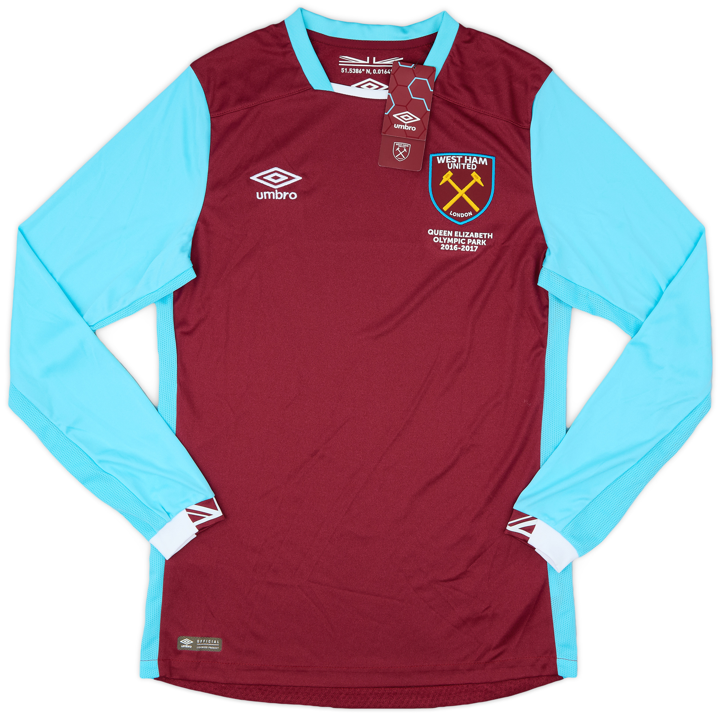 2016-17 West Ham Home L/S Shirt