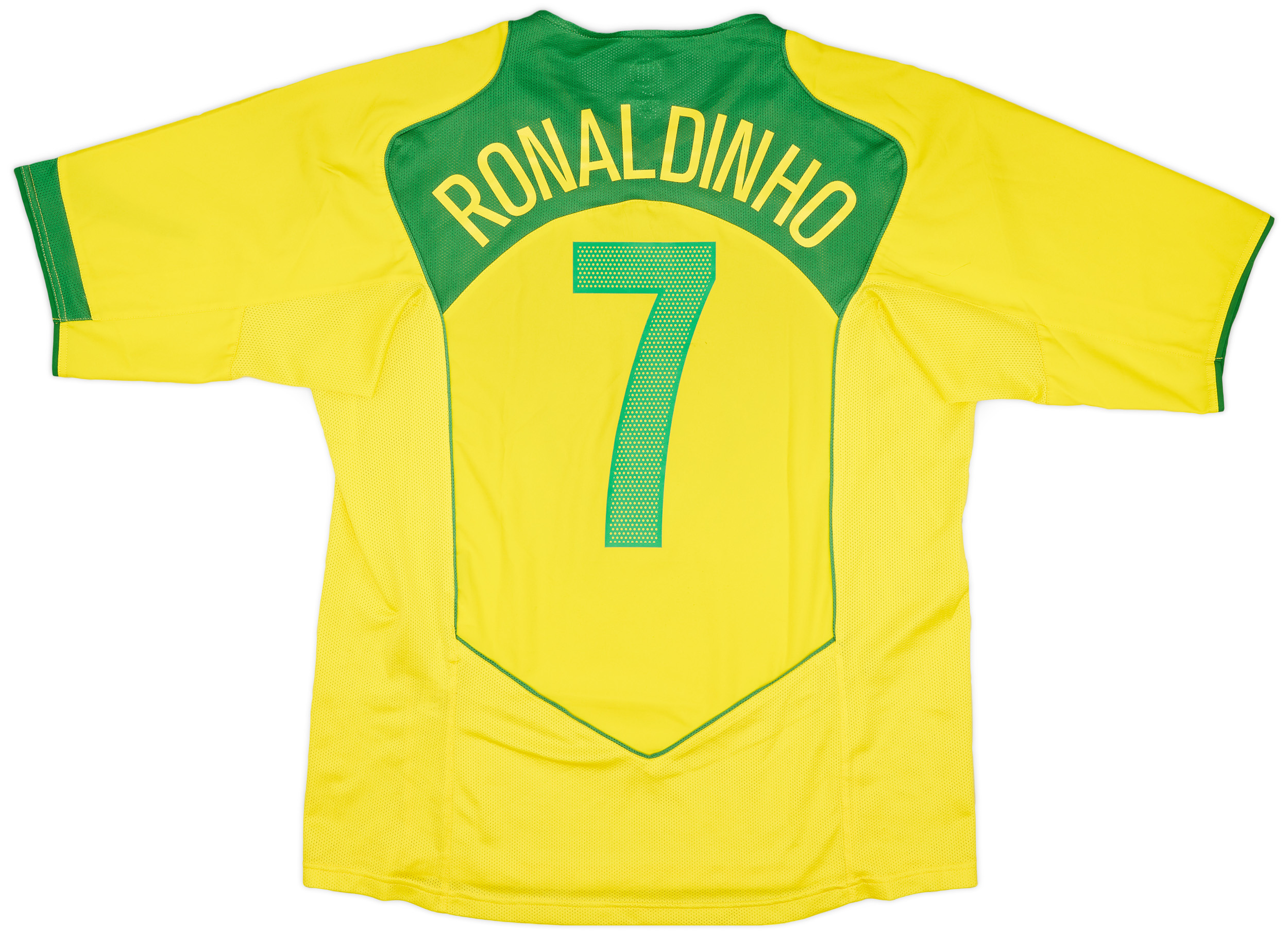2004 06 Brazil Home Shirt Ronaldinho 7 9 10 L