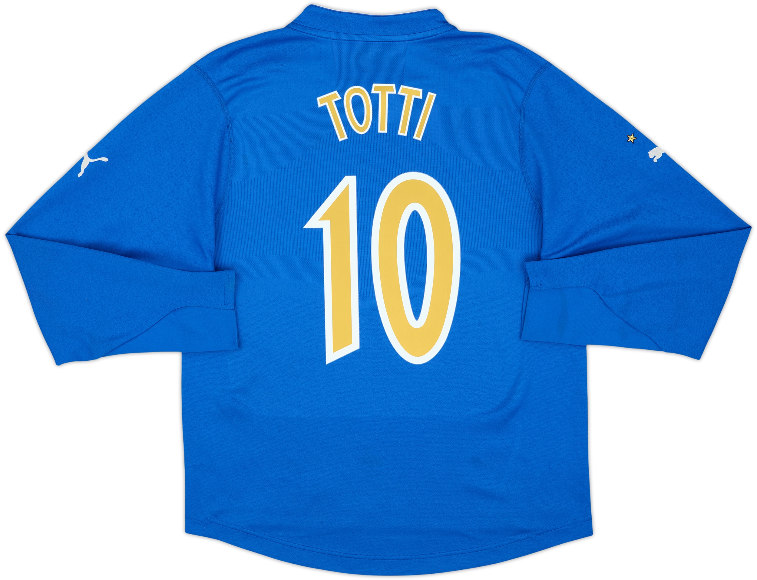 ウェア 04-05 ROMA TOTTI #10 2003-04 Italy Home L/S Shirt Totti #10 - 5/10 - (M)