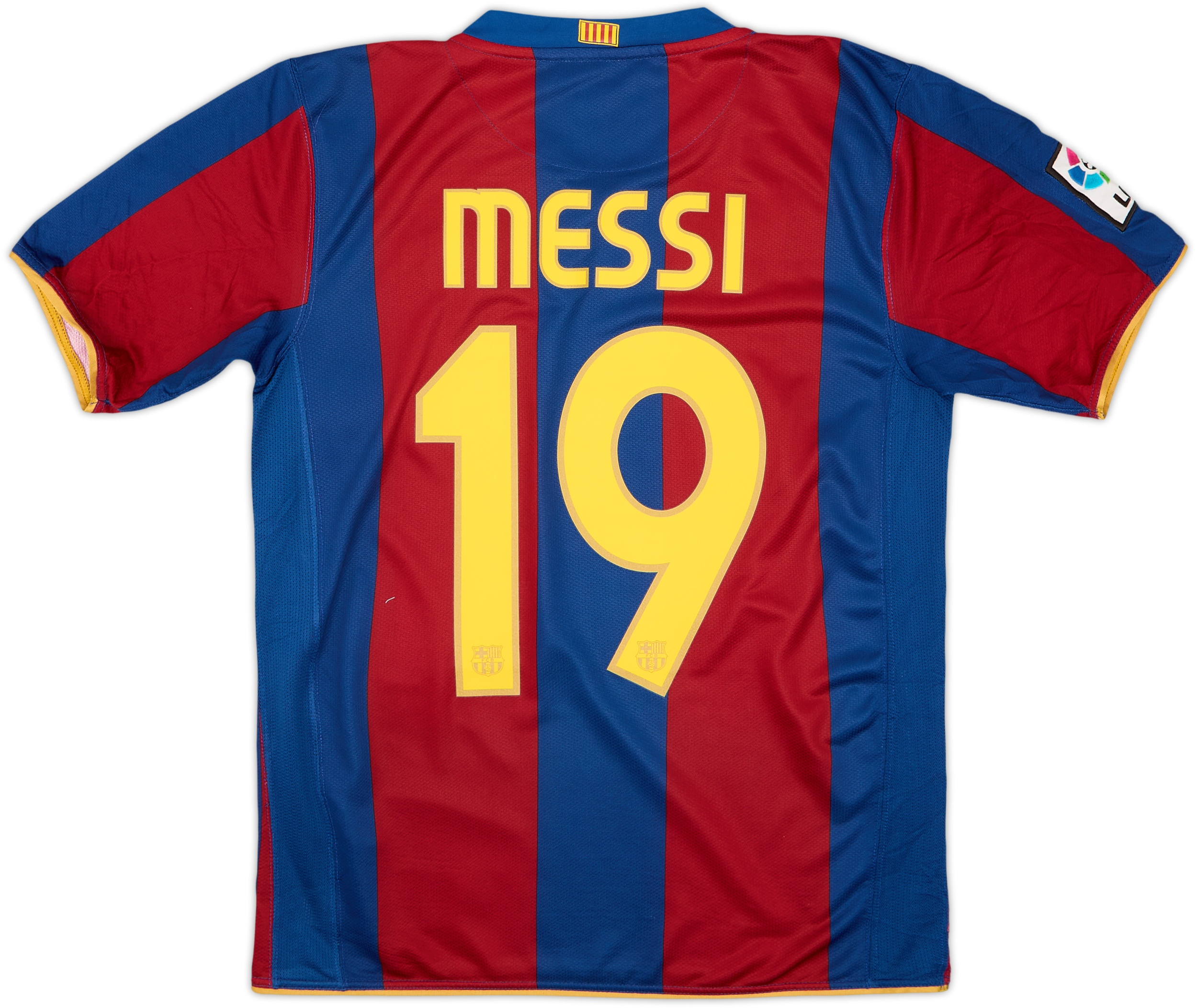 2007-08 Barcelona Home Shirt Messi #19 - 10/10 - (XL.Boys)