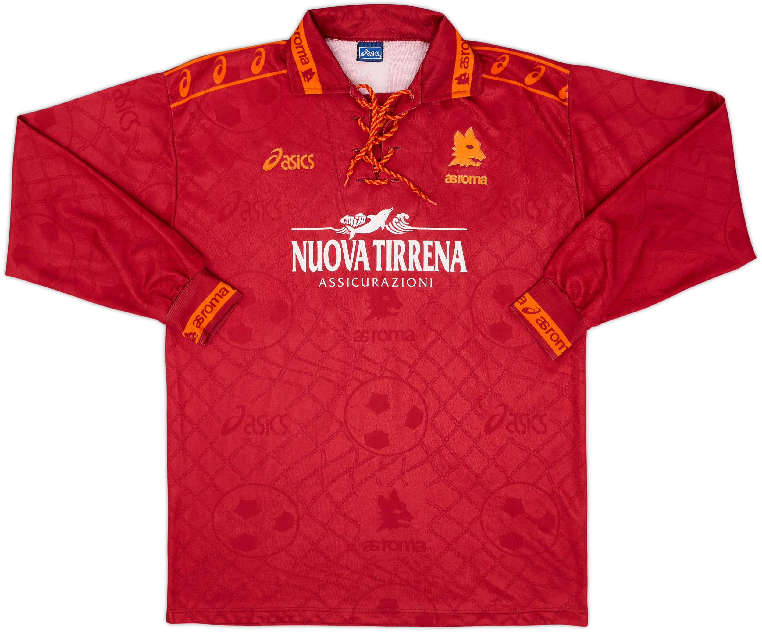 1994-95 Roma Home L/S Shirt #9 - 8/10 - (XXL)