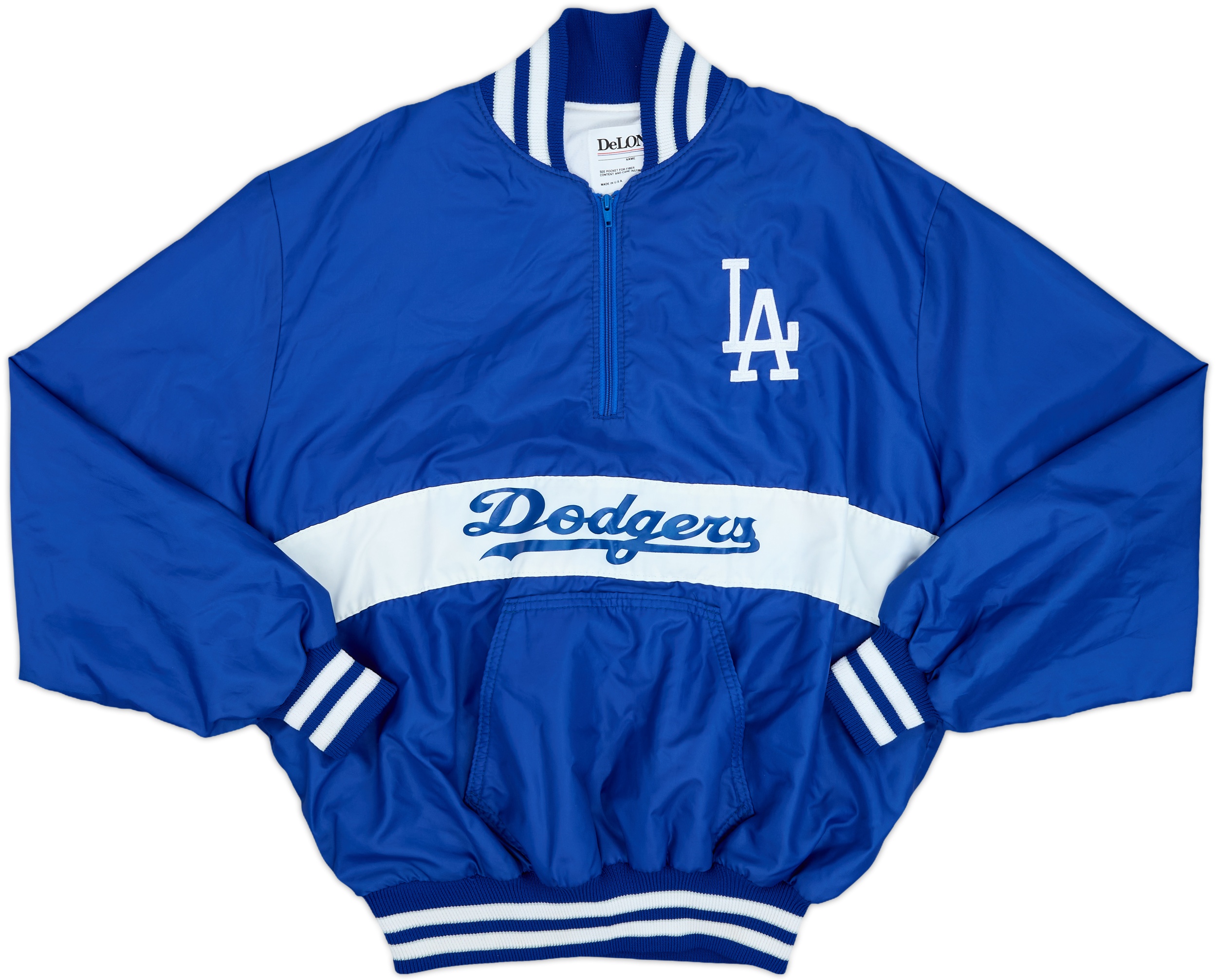 Dodgers DeLONG XL ナイロンジャケット 1990s LA Dodgers DeLong 1/4 Zip Windbreaker Jacket - 9/10 - (XL)