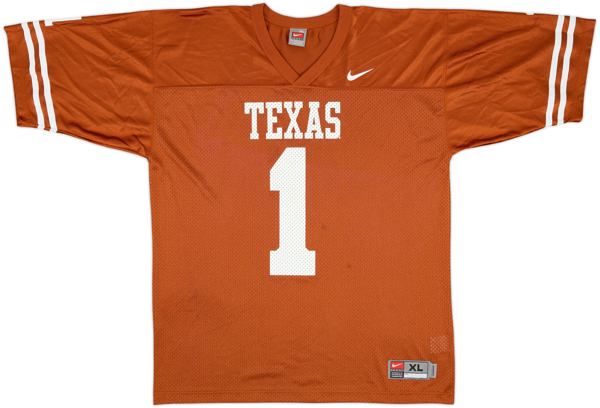2004-06 Texas Longhorns #1 Nike Home Jersey - 9/10 - (XL)