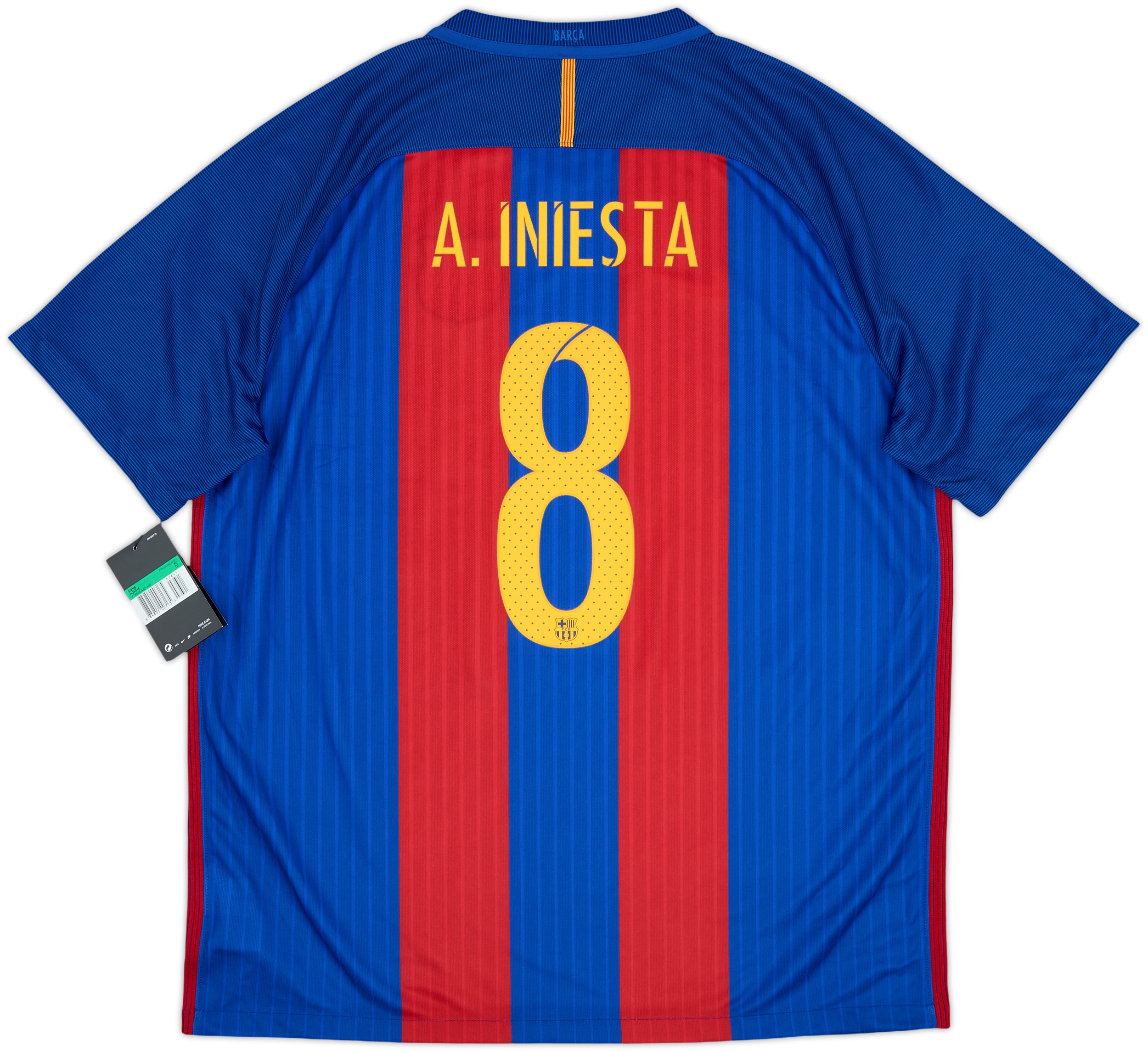 2016-17 Barcelona Home Shirt A.Iniesta #8 (XL)