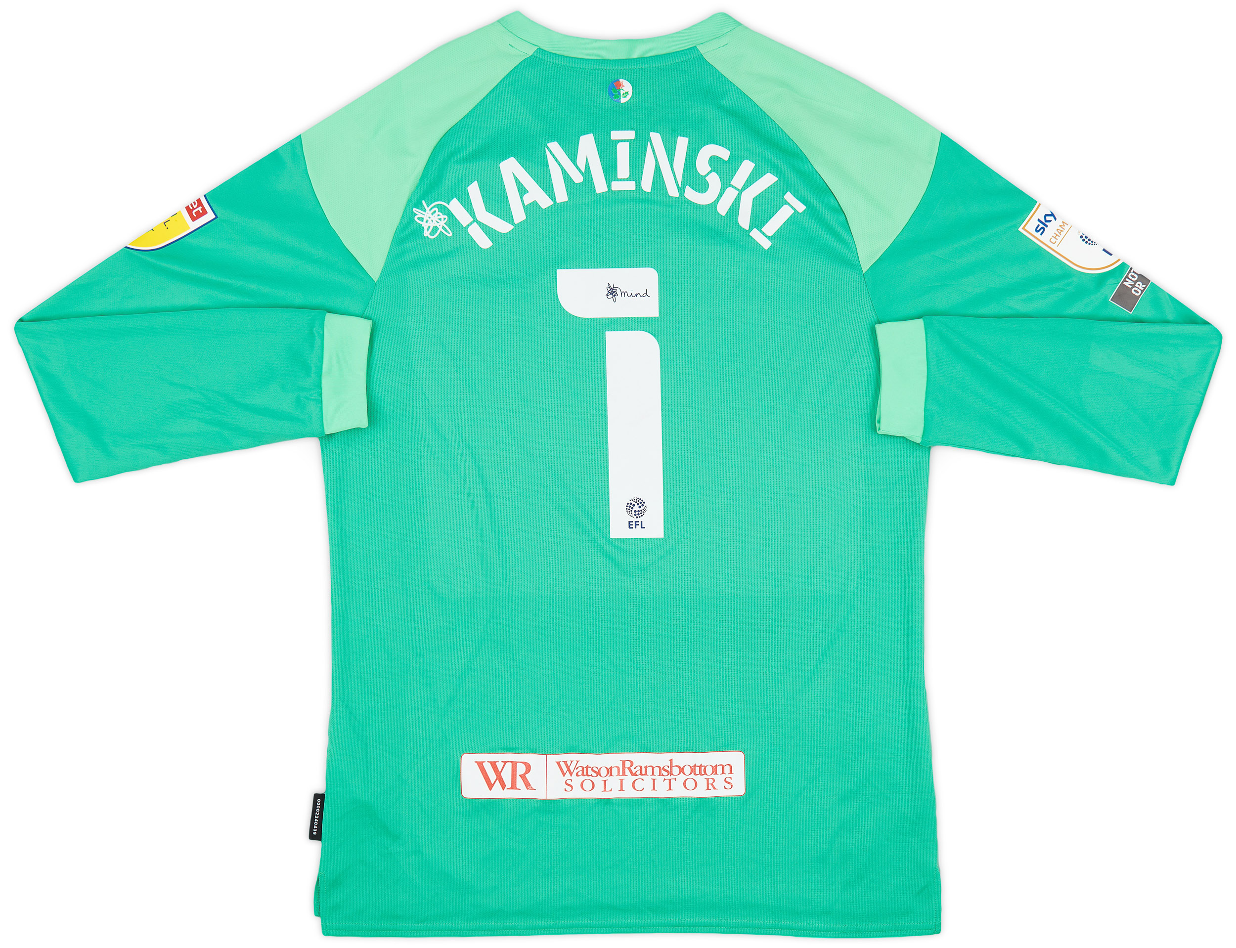202021 Blackburn Match Issue GK Shirt Kaminski 1