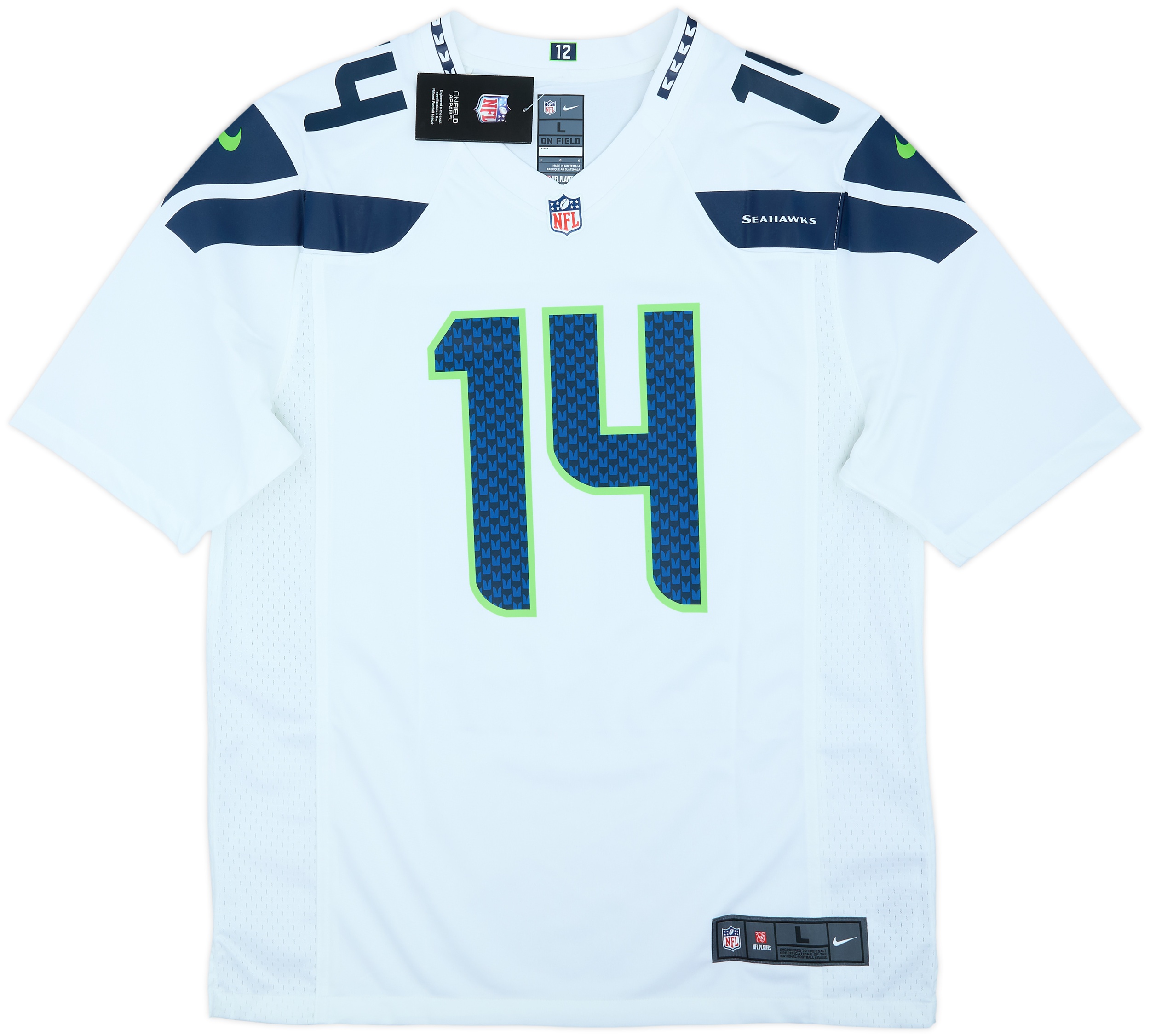 2019-24 Seattle Seahawks Metcalf #14 Nike Game Away Jersey (L)