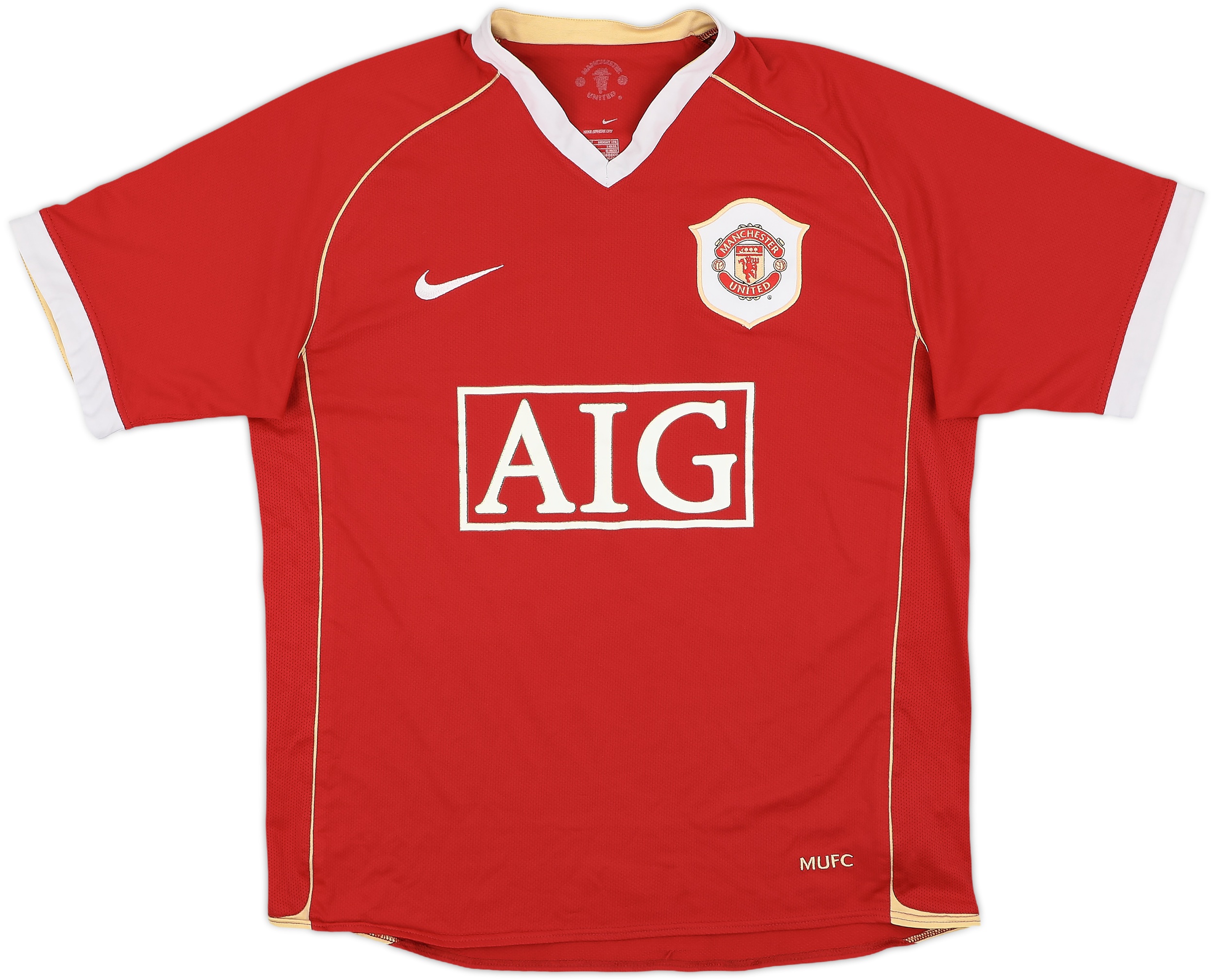 【BoB】Manchester United サイン入りジャージ M 2006-07 Manchester United Home Shirt Park #13 - 5/10 - (M)