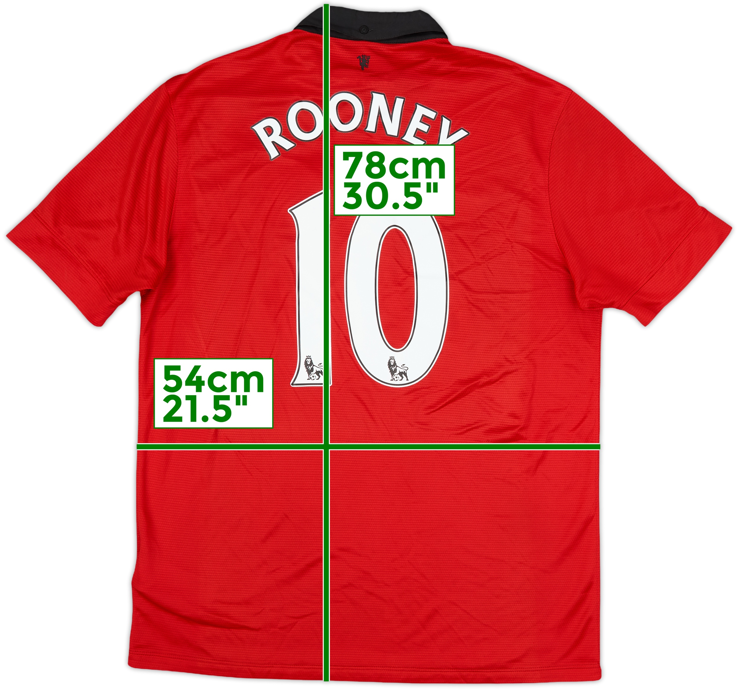 2013-14 Manchester United Home Shirt Rooney #10 - 6/10 - (L)