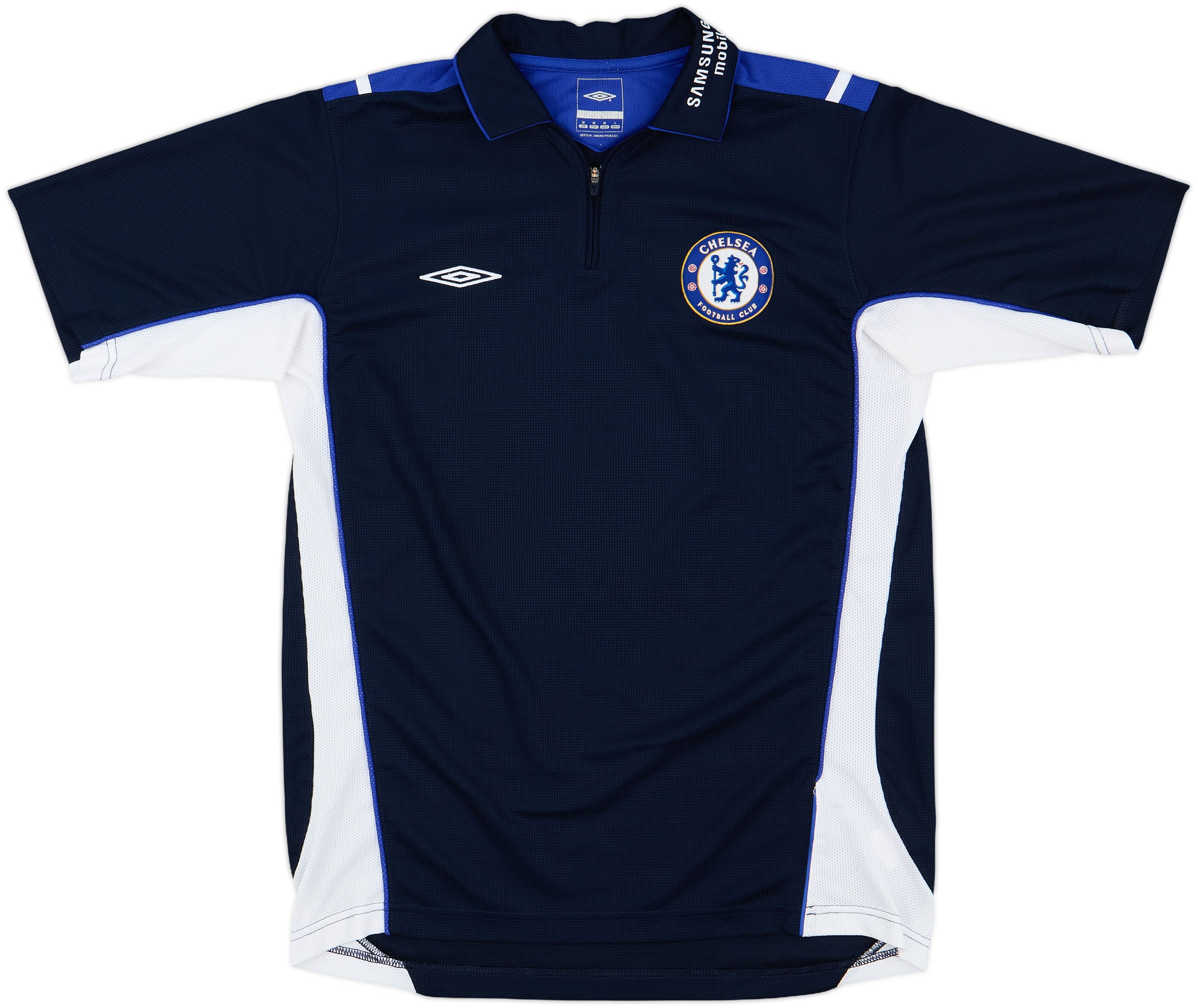 ウェア Chelsea 05-06 training shirt Umbro 2005-06 Chelsea Umbro 1/4 Zip Polo Shirt - 9/10 - (M)