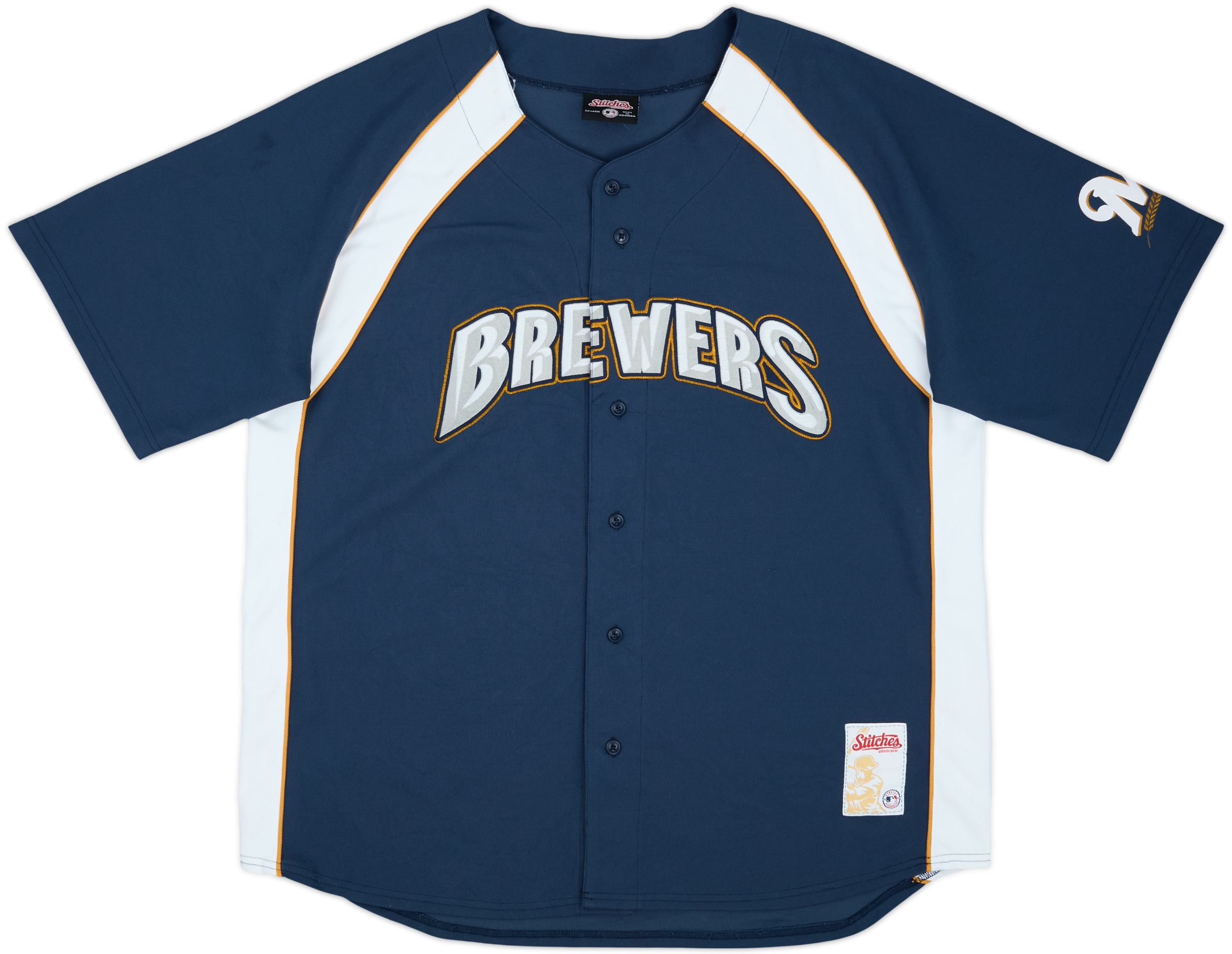２０００シーズン　ポルト　デコ　ユニフォーム 2000s Milwaukee Brewers Stitches Jersey - 7/10 - (XXL)