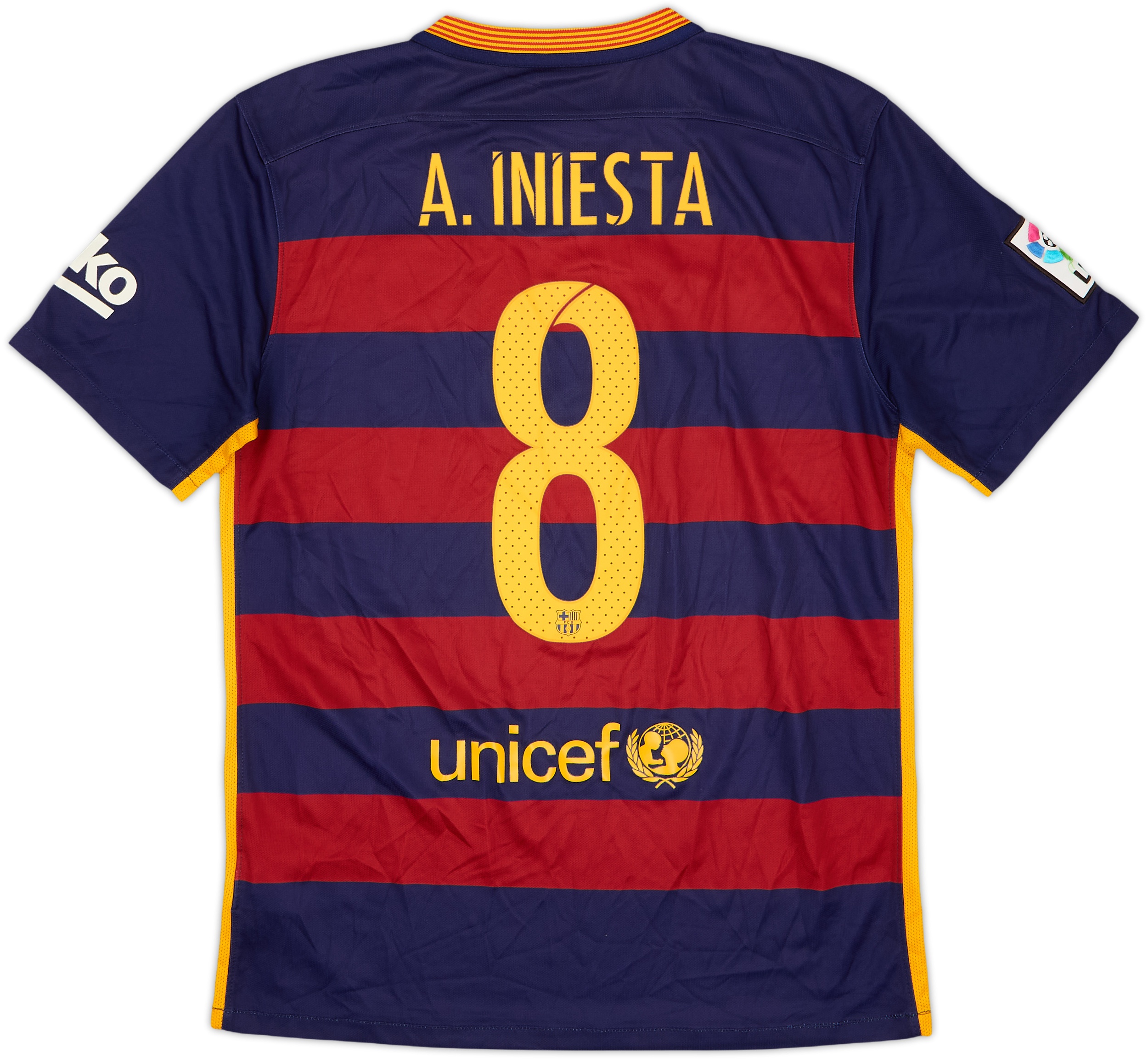 Camiseta de local del Barcelona 2015-16 A.Iniesta #8 - 7/10 - (M)
