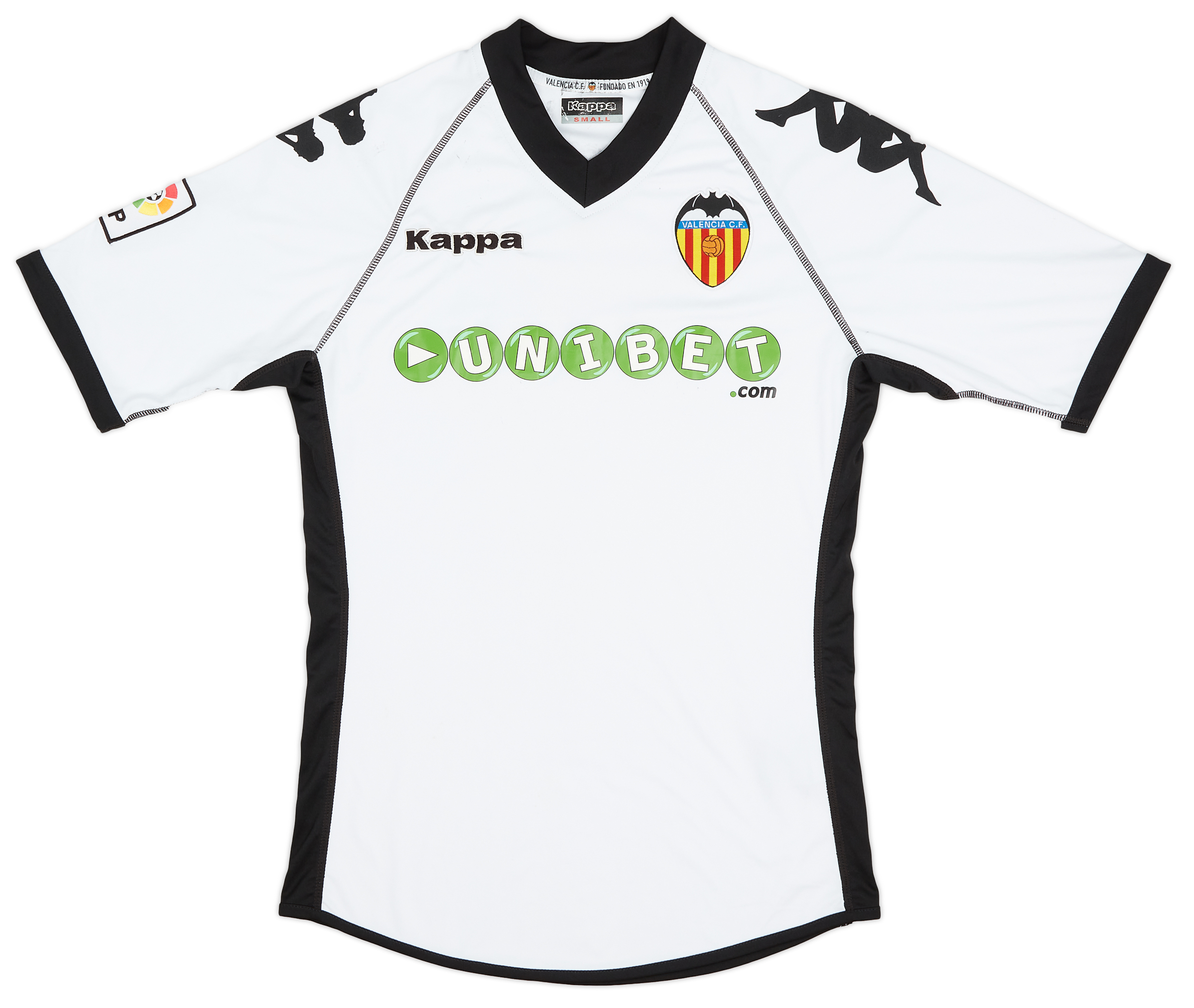 Valencia Home football shirt 2010 - 2011 mens kappa white