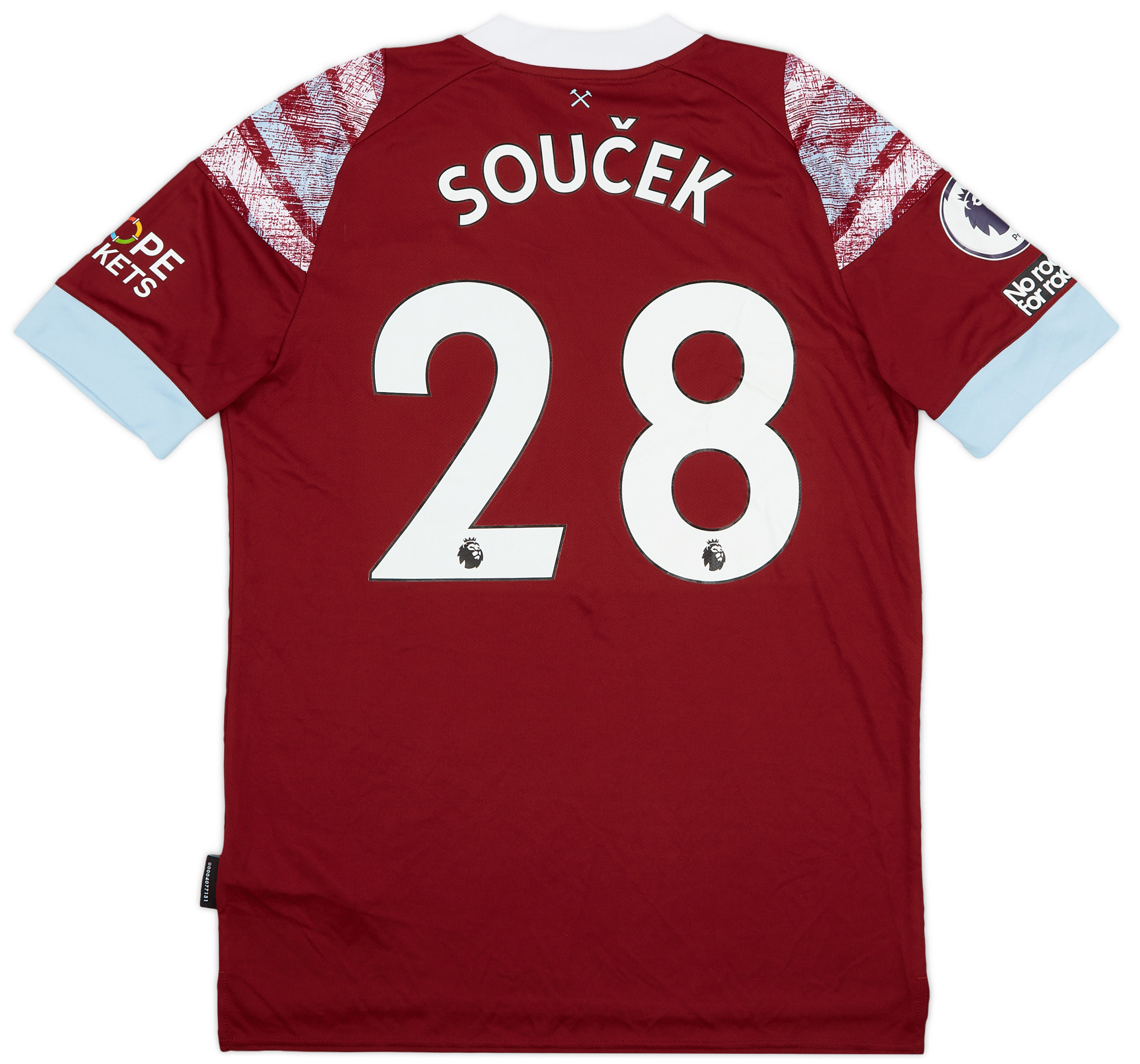 202223 West Ham Match Issue Home Shirt Soucek 28